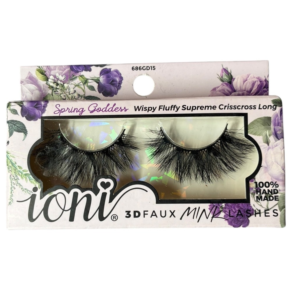 Ioni‎ Lashes 3D Faux Mink Spring Goddess Wispy Fluffy Supreme Crisscross Long